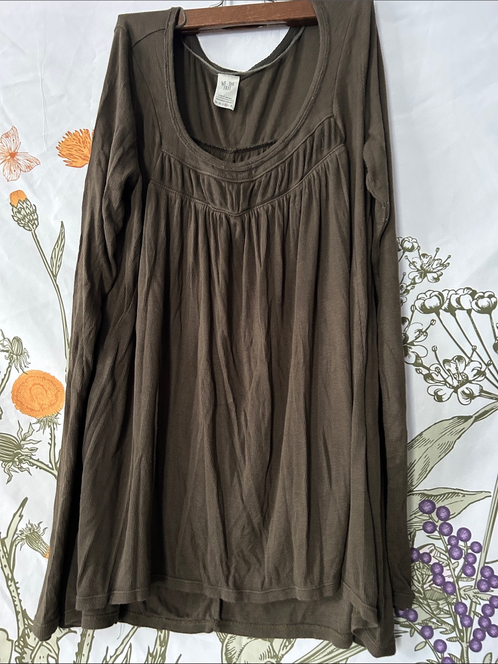 We The Free Olive Scoop-Neck Long Sleeve Tunic